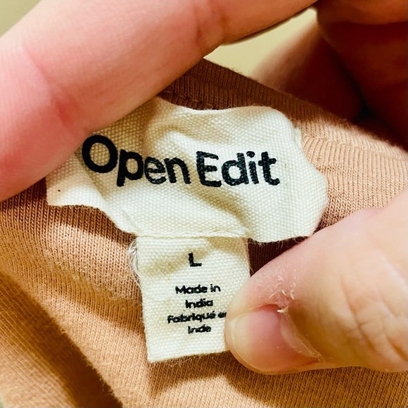 Open Edit Women's Beige Crop Top Large - Picture 4 of 5